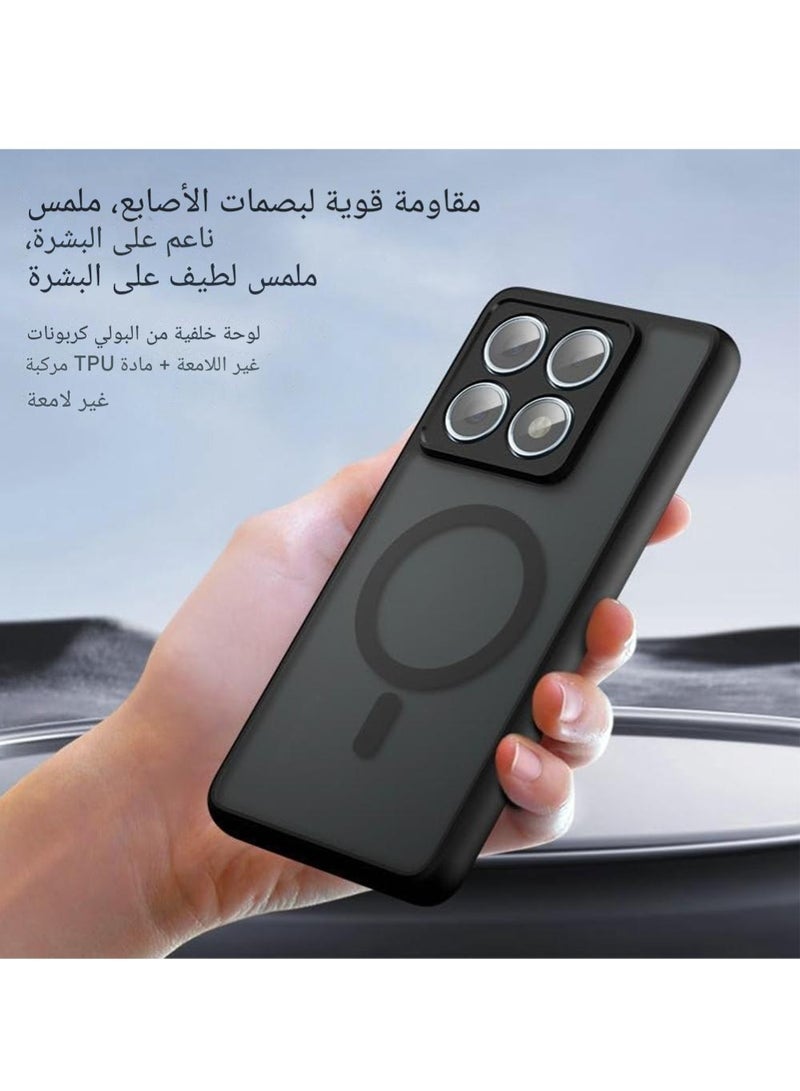 WRISTWISE جراب لهاتف Honor X7c مع واقي شاشة من الزجاج المقسى (عبوة واحدة)، متوافق مع تقنية MagSafe، مقاوم للصدمات، غطاء خلفي شفاف غير لامع، غير قابل للانزلاق، مقاوم للخدوش، لون أسود. - Image 5